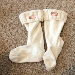 Hunter six stitch cable boot socks